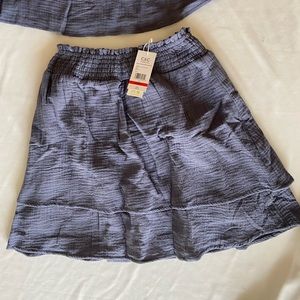 C&C Blue skirt XS NWT